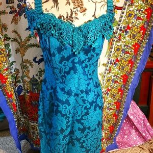 Scott McClintock Blue Lace Dress size 10